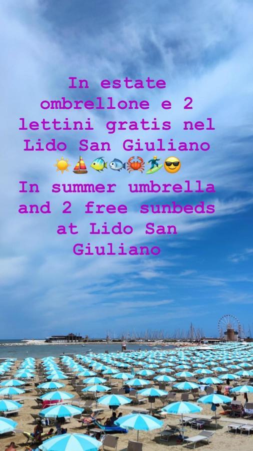 Апартаменти La Casa Di Clara Ombrellone Con 2 Lettini Al Lido San Giuliano Gratis E Parcheggio Privato Gratis Ріміні Екстер'єр фото